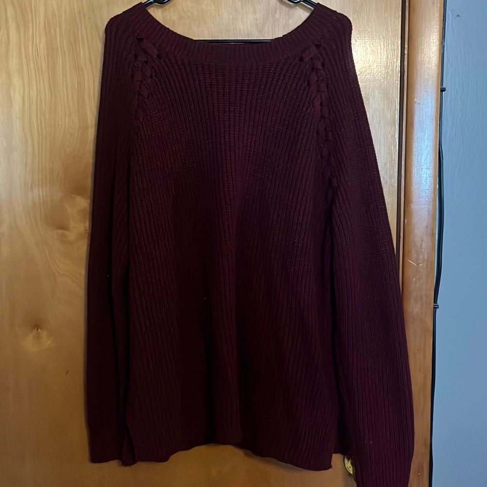 Maroon sweater 2X
